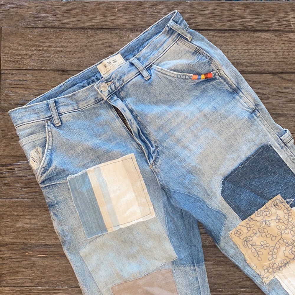We the Free People Patchwork Carpenter Jeans SZ29 - Picture 2 of 7
